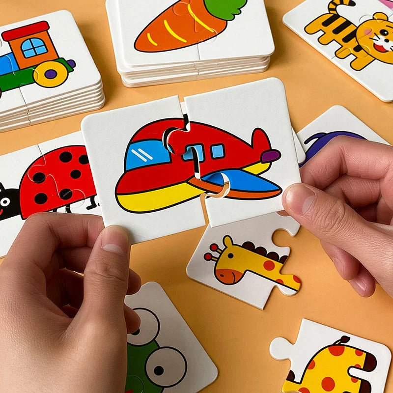 Cartes Montessori Bébé | Cartes Contrastées & Éveil | Puzzle Éducatif 0-3 Ans