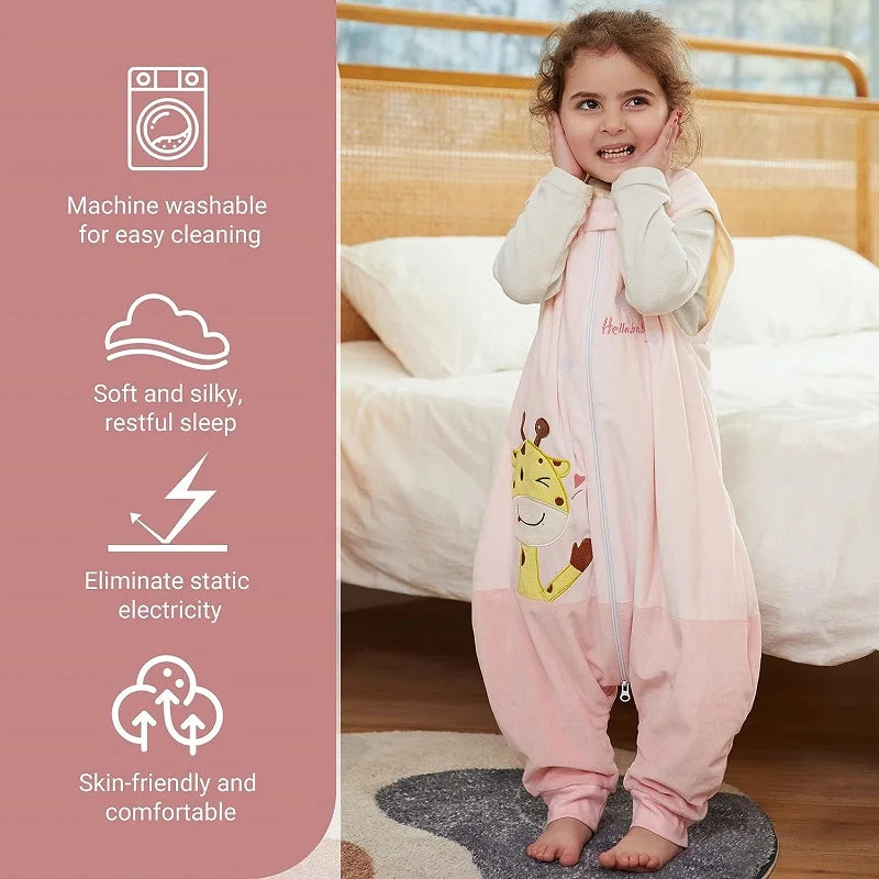 Gigoteuse avec pieds enfant – Sans manches, motifs dessin animé, 1-6 ans