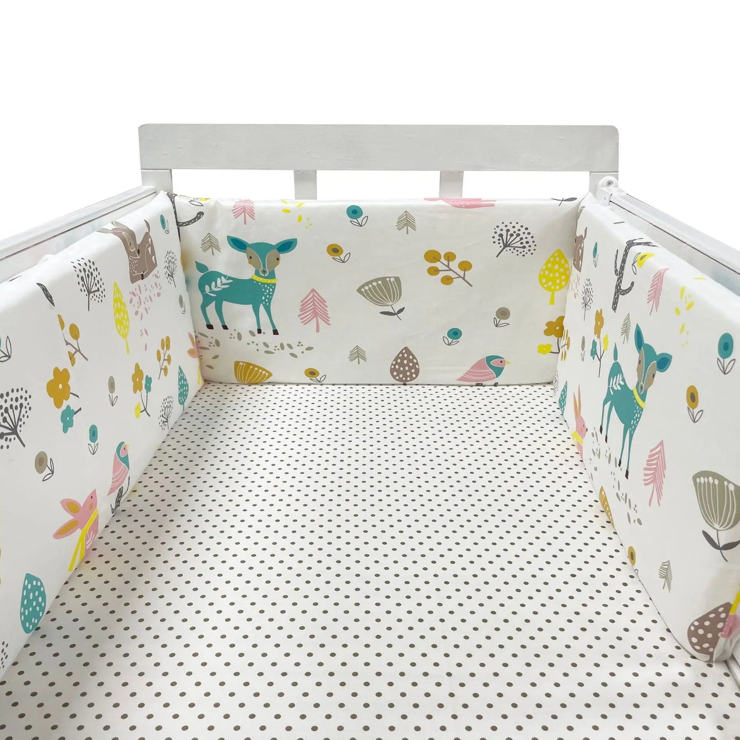 Tour de Lit Bébé Coton | Pare-Choc Respirant 200cm | 24 Couleurs | 0-36 mois