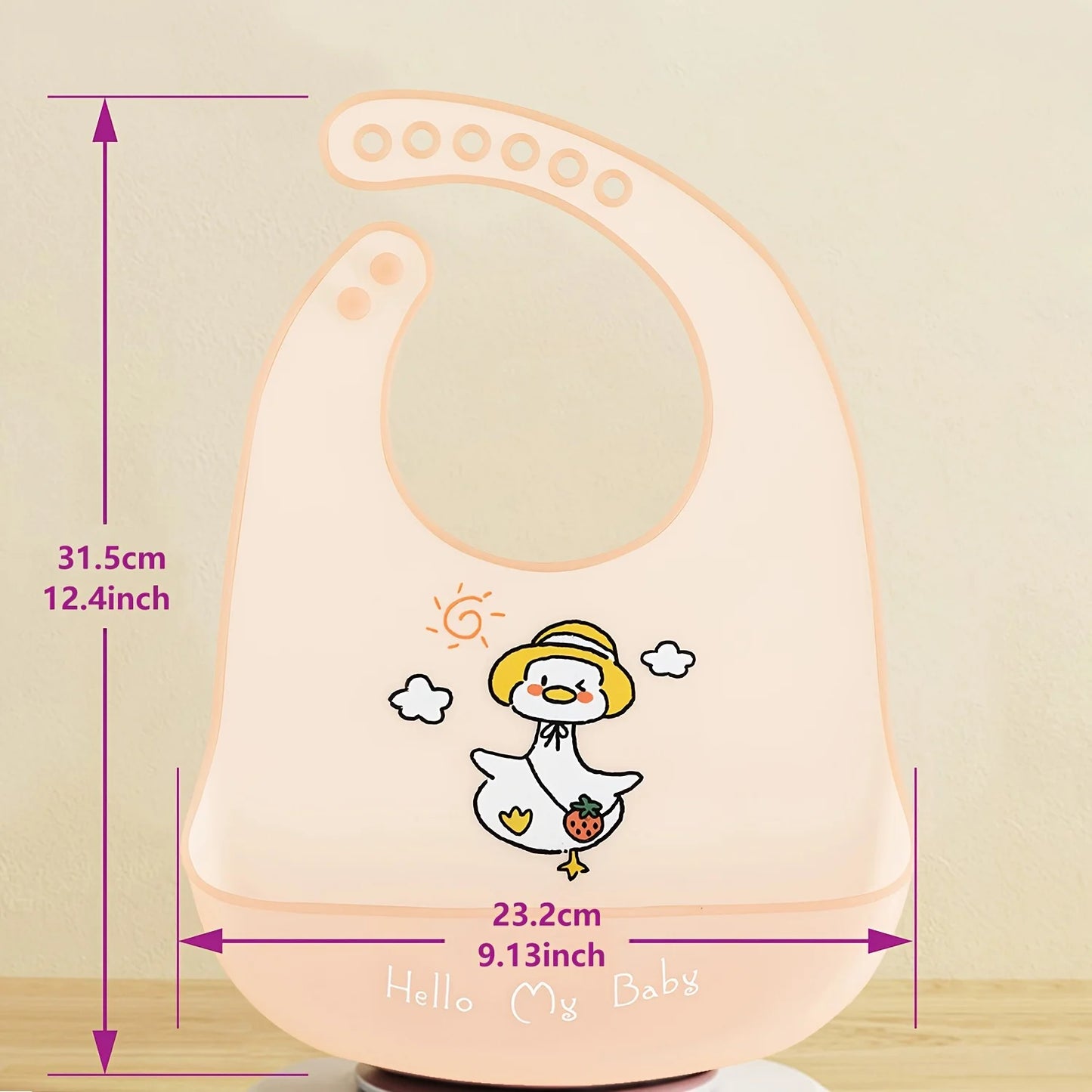 Bavoir silicone souple bébé – 7 motifs animaux mignons, impérméable, 1-3 ans