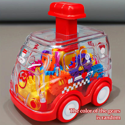 Voiture Friction Enfant Transparente | Engrenages Visibles | Cadeau 2-6 Ans