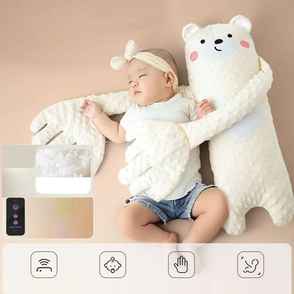 Peluche Apaisante Bébé Qui Respire | Ourson Aide Sommeil Télécommande