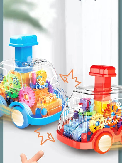 Voiture Friction Enfant Transparente | Engrenages Visibles | Cadeau 2-6 Ans