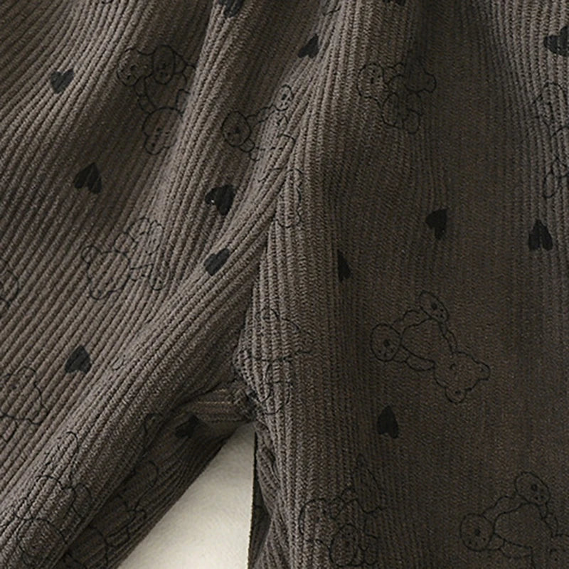 Pantalon Doublé Polaire Enfant | Motif Pois Rétro | Fille & Garçon | 12M – 9 Ans