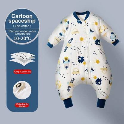 Sac de couchage hiver enfant avec pieds – Motifs animaux & espace, chaud, 1-4 ans
