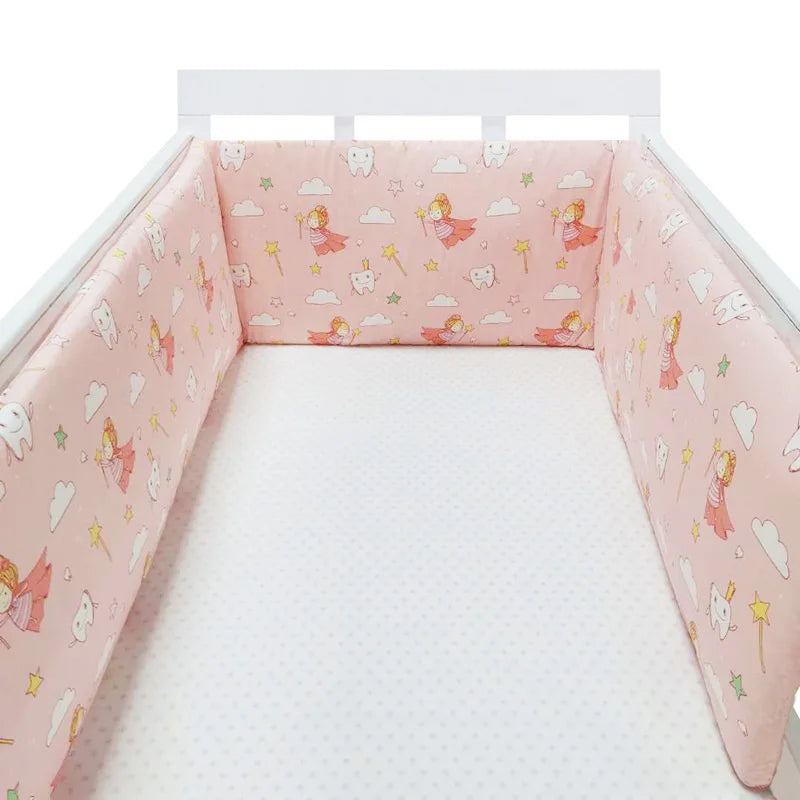 Tour de Lit Bébé Coton | Pare-Choc Respirant 200cm | 24 Couleurs | 0-36 mois