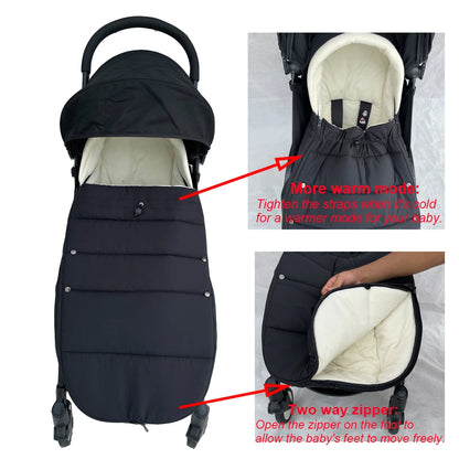 Chancelière Poussette Universelle | Compatible YOYO, Cybex & Babyzen | Hiver Imperméable