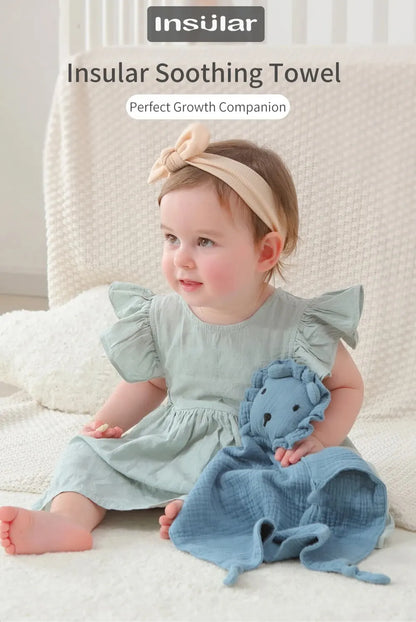 Doudou Mousseline Bébé | Couverture Apaisante Coton | Nouveau-Né 4 Saisons
