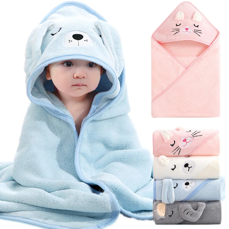 Cape de Bain Bébé Animaux | Serviette Capuche Douce | Garçon & Fille | 0-3 Ans