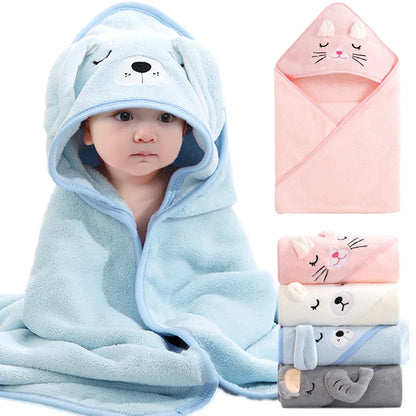 Cape de Bain Bébé Animaux | Serviette Capuche Douce | Garçon & Fille | 0-3 Ans