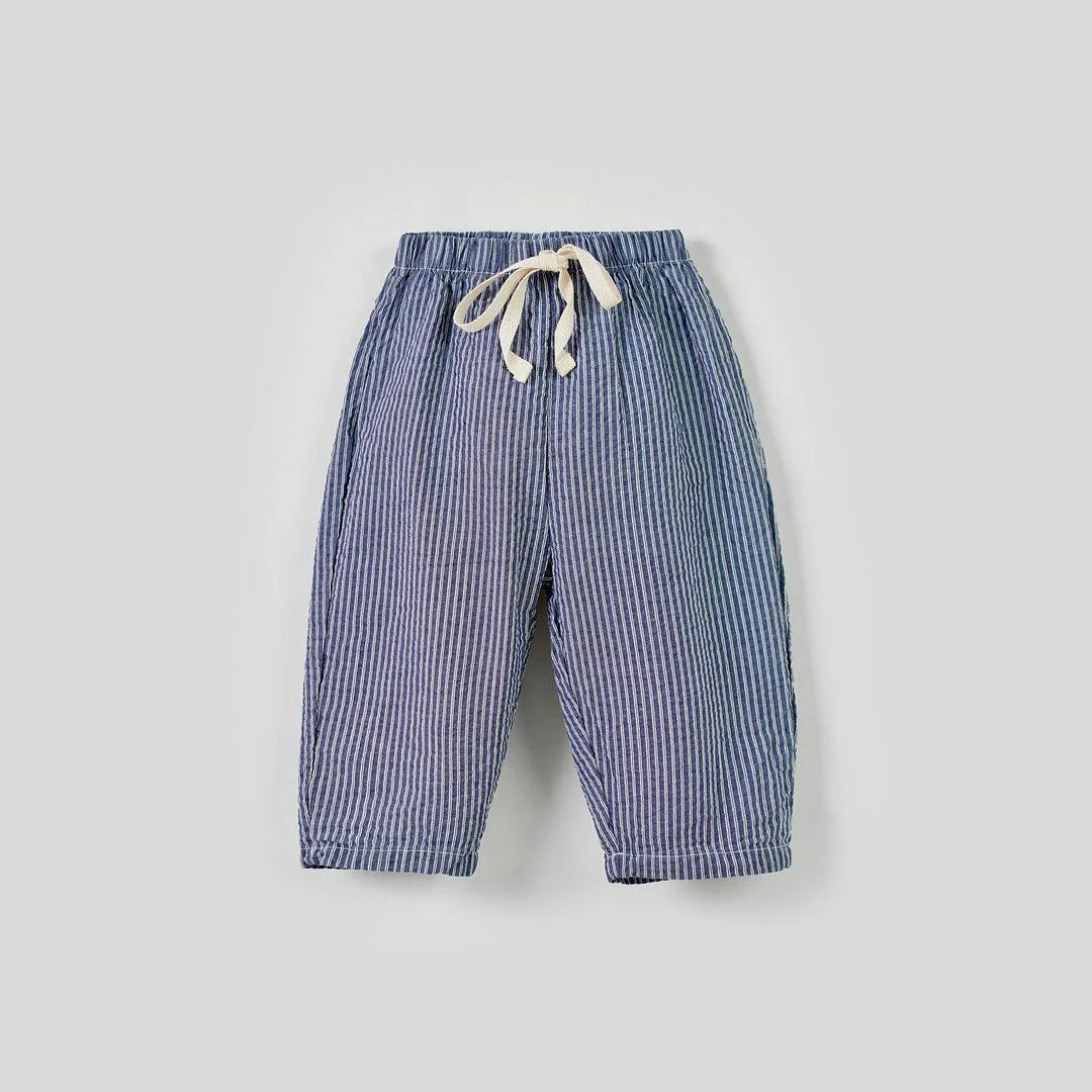 Pantalon Rayé Bébé | Coton Doux | Fille & Garçon | 12M–7 Ans