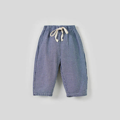 Pantalon Rayé Bébé | Coton Doux | Fille & Garçon | 12M–7 Ans