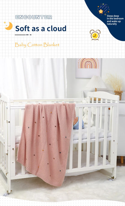 Couverture Bébé Naissance Coton | Lange Mousseline Emmaillotage | 90x70cm | Garçon & Fille