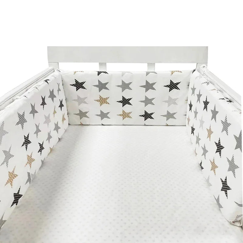 Tour de Lit Bébé Coton | Pare-Choc Respirant 200cm | 24 Couleurs | 0-36 mois