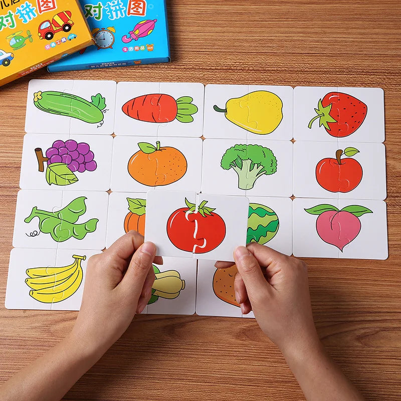 Cartes Montessori Bébé | Cartes Contrastées & Éveil | Puzzle Éducatif 0-3 Ans