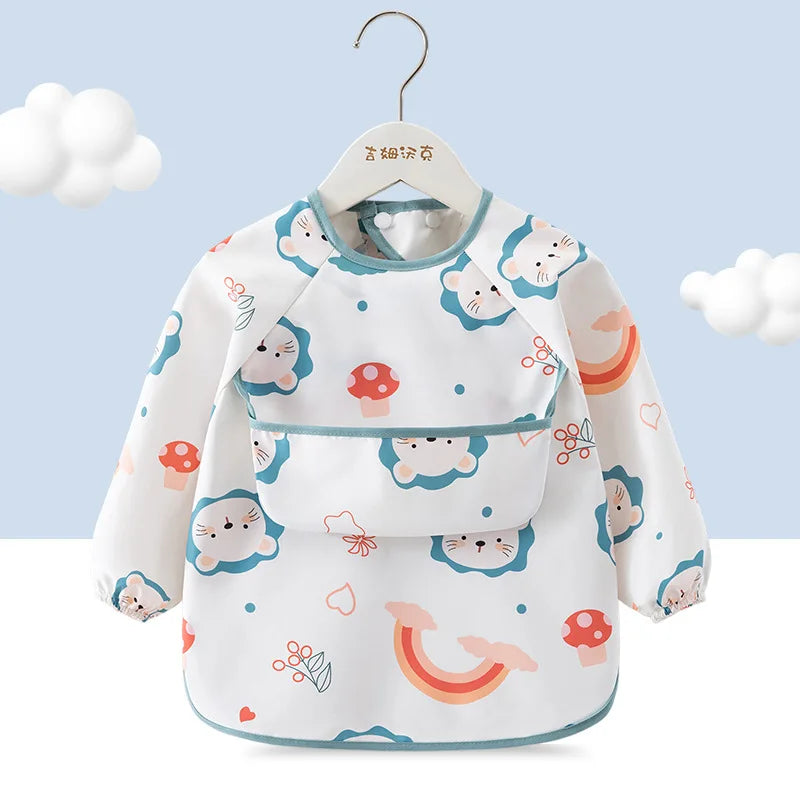 Tablier smock impérméable enfant manches longues – Poche avant, léger été