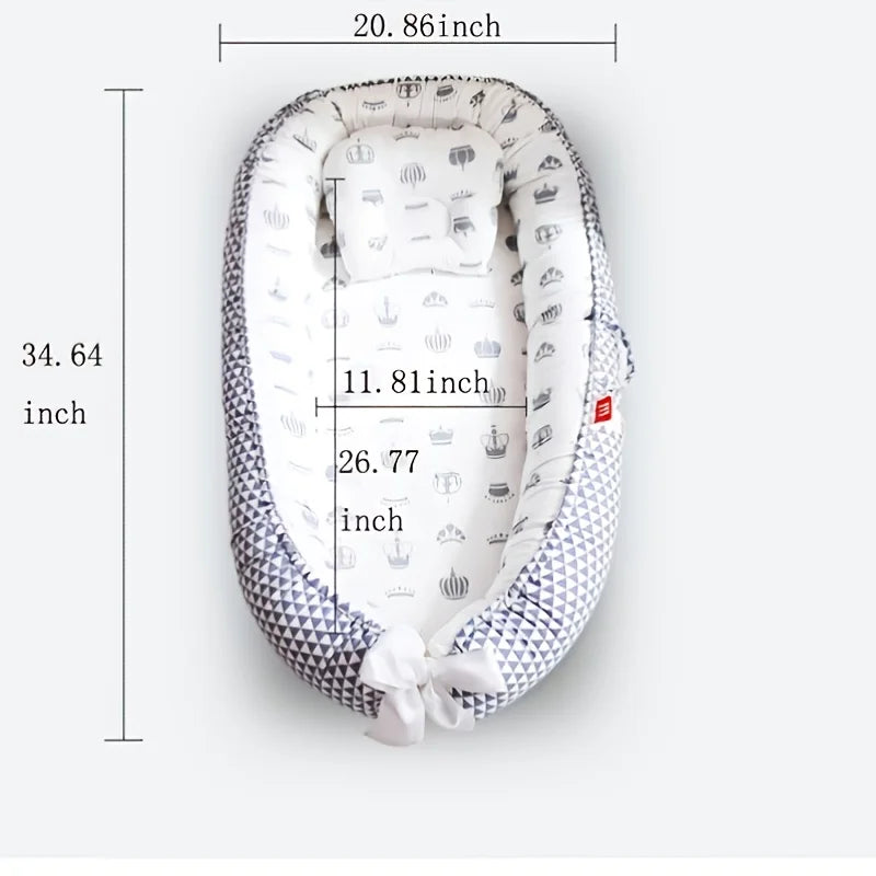 Nid Bébé Réducteur de Lit | Cocon Nouveau-Né Respirant | Coton Portable Réglable