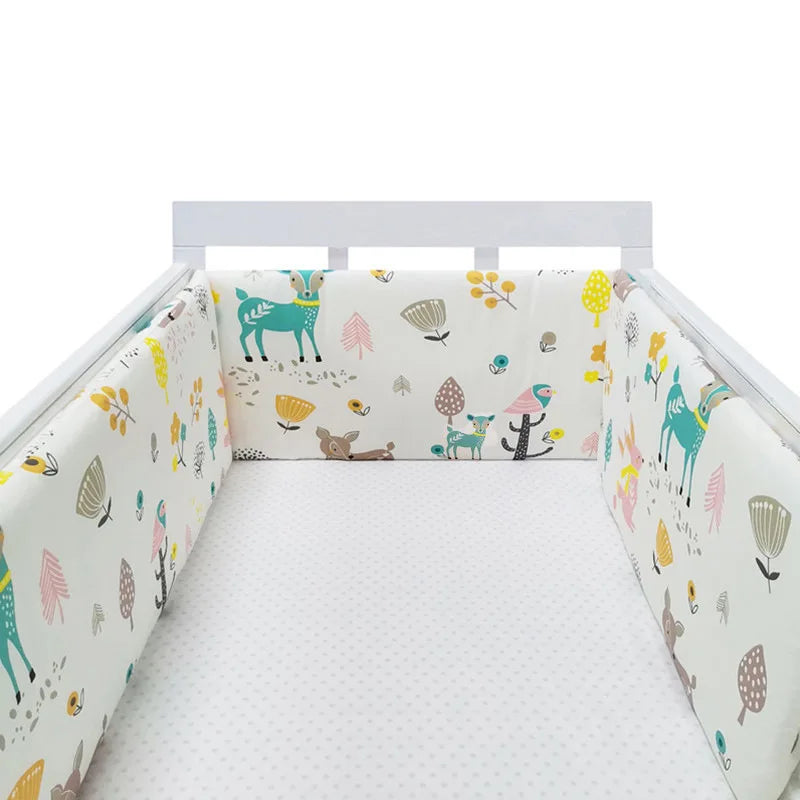 Tour de Lit Bébé Coton | Pare-Choc Respirant 200cm | 24 Couleurs | 0-36 mois
