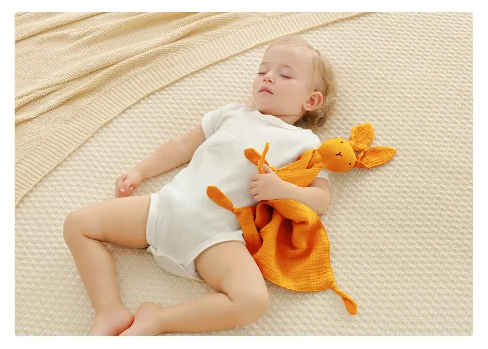Doudou Mousseline Bébé | Couverture Apaisante Coton | Nouveau-Né 4 Saisons
