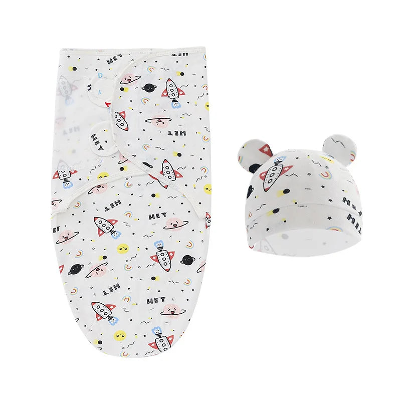 Sac de couchage cocon nouveau-né 100% coton – Anti-sursaut & emmaillotage doux