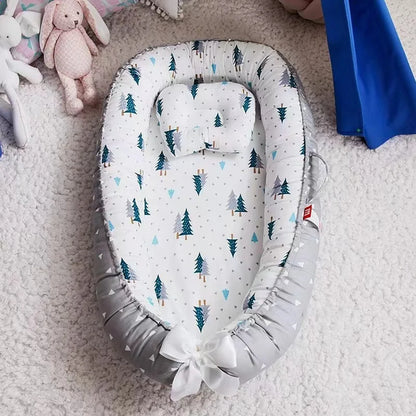 Nid Bébé Réducteur de Lit | Cocon Nouveau-Né Respirant | Coton Portable Réglable