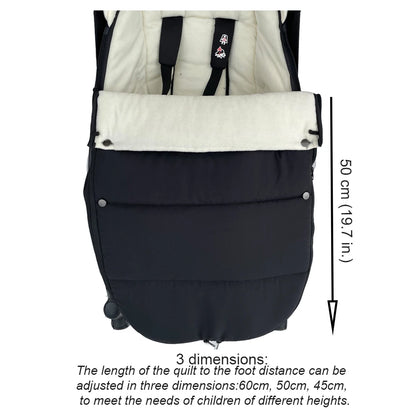 Chancelière Poussette Universelle | Compatible YOYO, Cybex & Babyzen | Hiver Imperméable