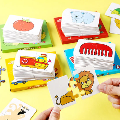 Cartes Montessori Bébé | Cartes Contrastées & Éveil | Puzzle Éducatif 0-3 Ans