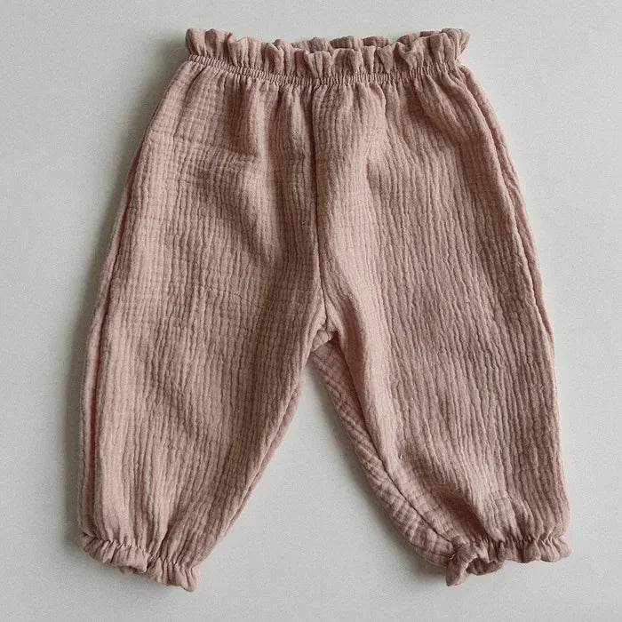Pantalon Bébé Coton Doux | Imprimé Mignon | Mousseline | 3 Mois – 3 Ans