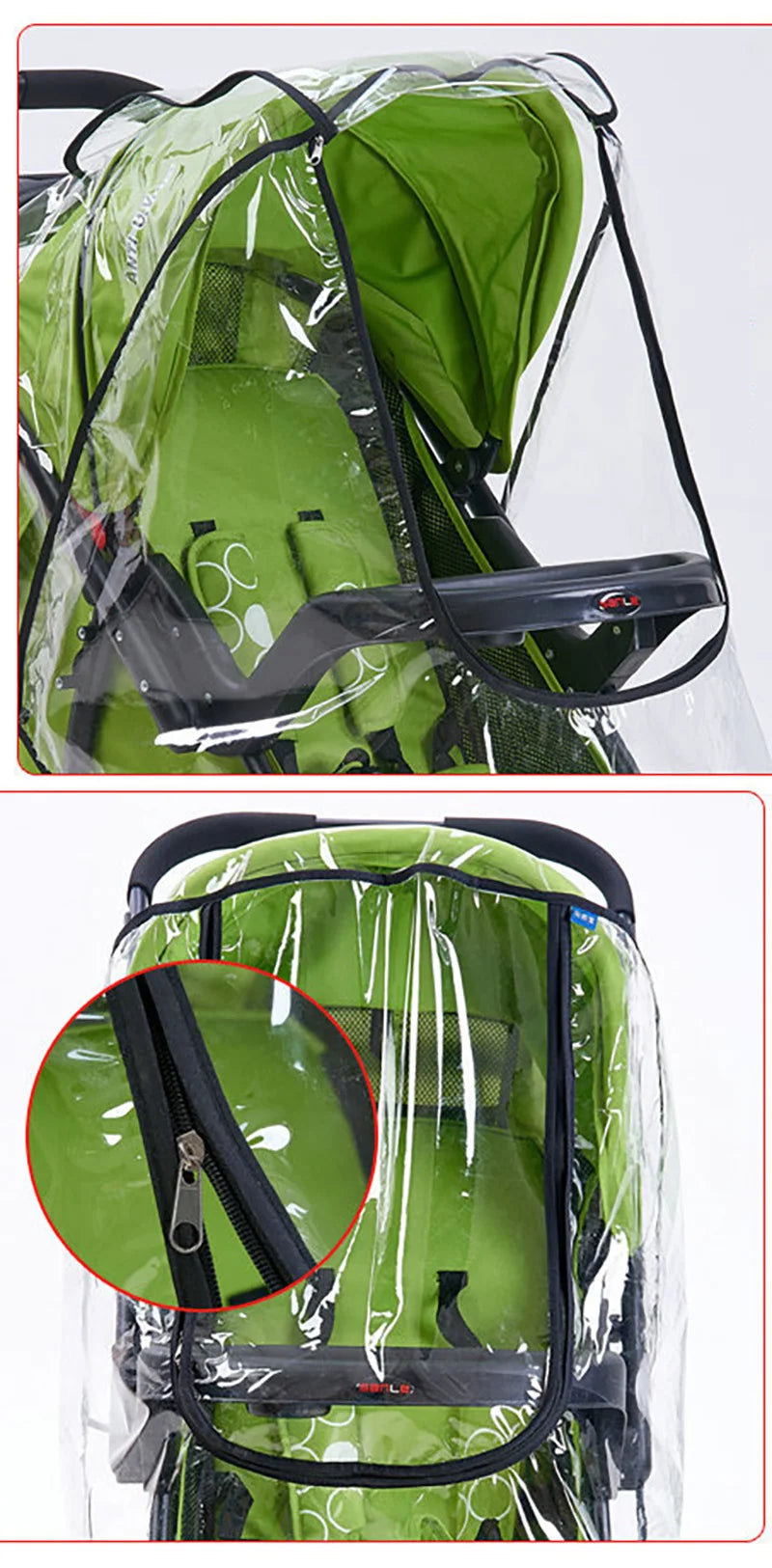 Habillage Pluie Poussette Universel | Coupe-Vent Imperméable | Nacelle & Canne