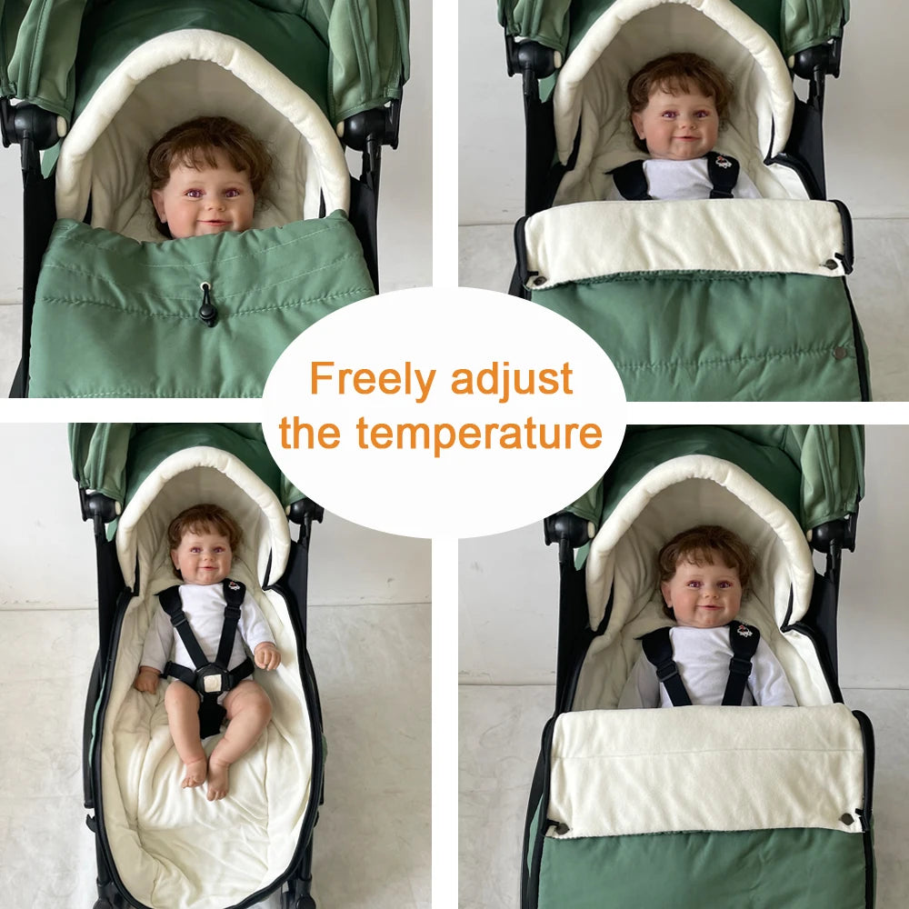 Chancelière Poussette Universelle | Compatible YOYO, Cybex & Babyzen | Hiver Imperméable