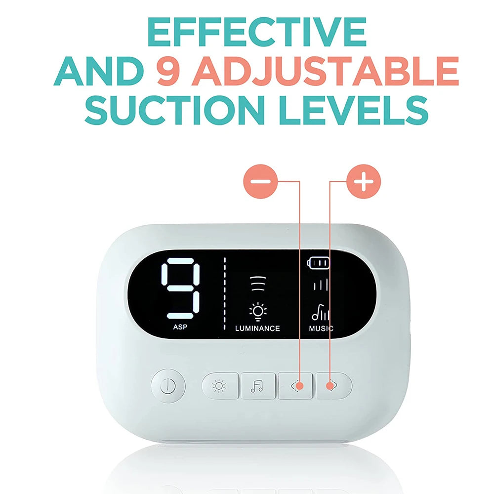 Aspirateur nasal bébé électrique premium – Musique intégrée, veilleuse & 9 niveaux d'aspiration