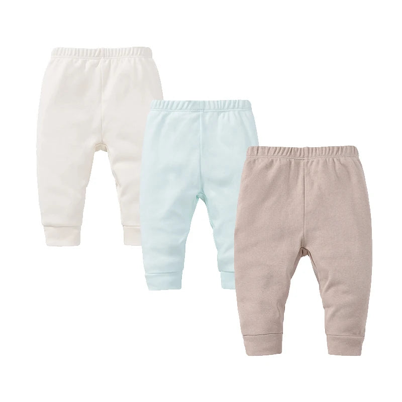 Pantalon Bébé 100% Coton | Couleur Unie | Legging Nouveau-Né | 0-24 Mois