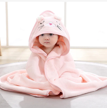 Cape de Bain Bébé Animaux | Serviette Capuche Douce | Garçon & Fille | 0-3 Ans