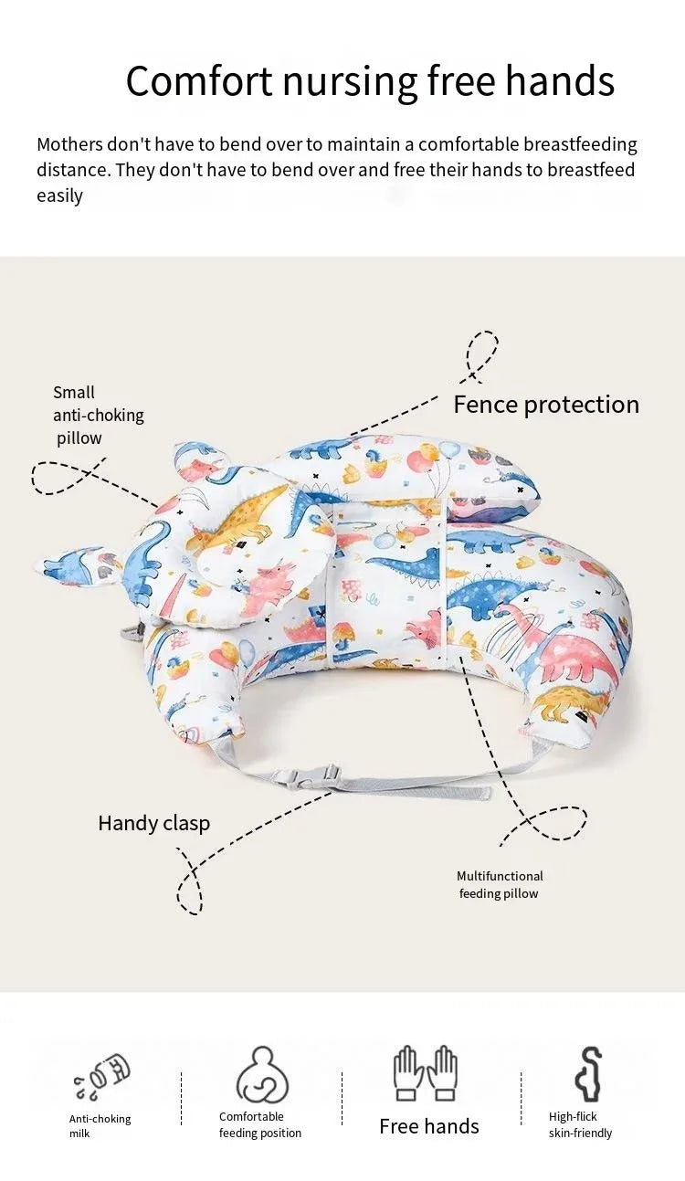 Coussin d'allaitement ergonomique soutien bras bébé – 4 saisons, housse lavable
