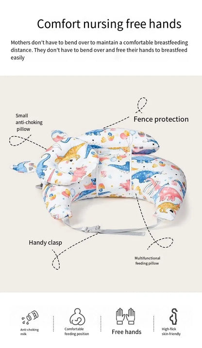 Coussin d'allaitement ergonomique soutien bras bébé – 4 saisons, housse lavable
