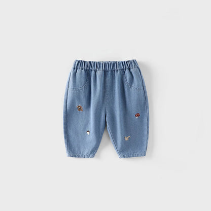 Pantalon Bébé Garçon | Jean Rayé Ample | Sarouel Coton | 1 Mois – 7 Ans