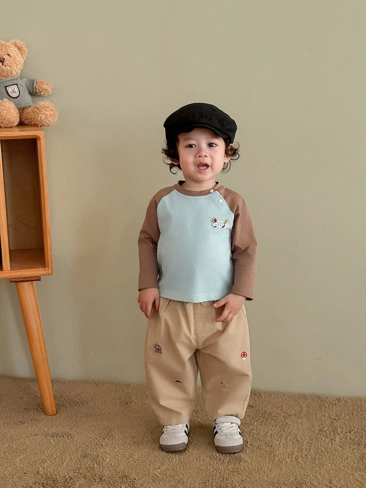 Pantalon Bébé Garçon | Jean Rayé Ample | Sarouel Coton | 1 Mois – 7 Ans