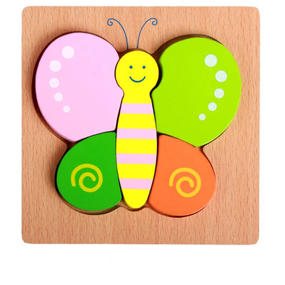 Puzzle 3D en bois – Jouet Montessori animaux pour éveil et apprentissage enfant