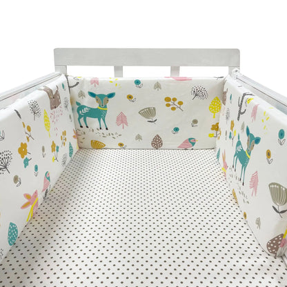 Tour de Lit Bébé Coton | Pare-Choc Respirant 200cm | 24 Couleurs | 0-36 mois