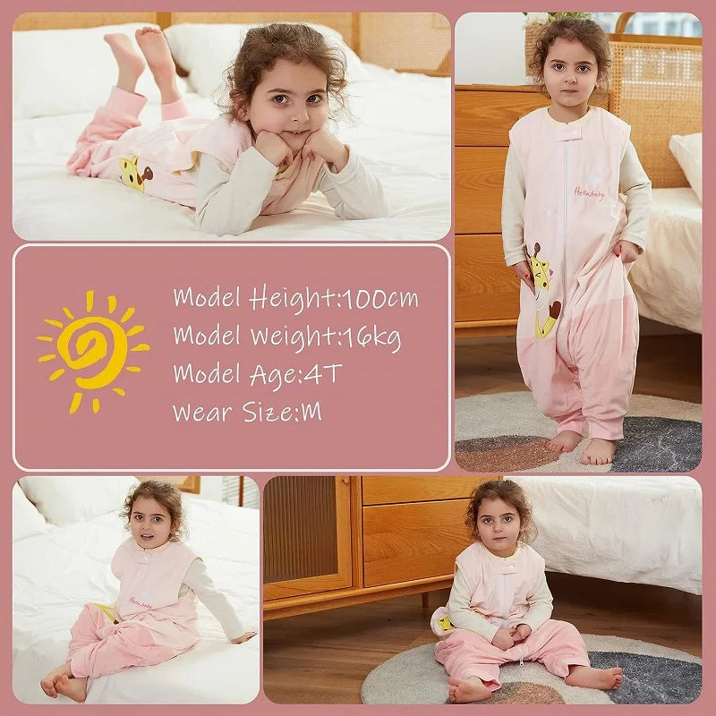 Gigoteuse avec pieds enfant – Sans manches, motifs dessin animé, 1-6 ans