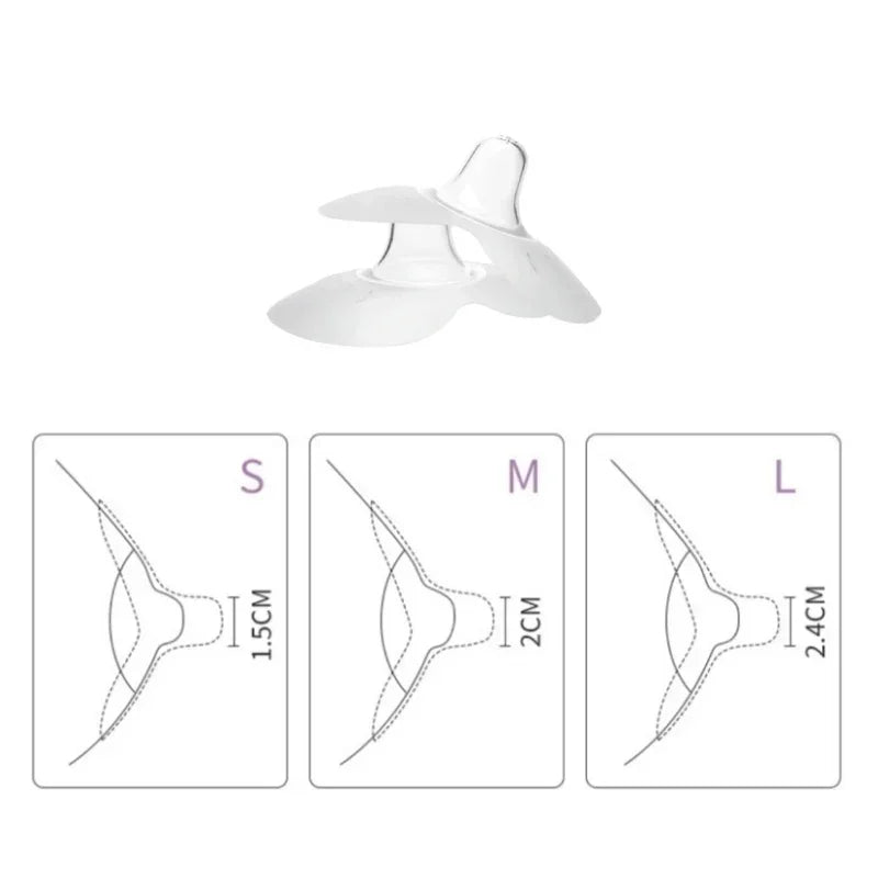 Protège-mamelons silicone allaitement – Lot de 2, doux & sécurisés, tailles S/M/L