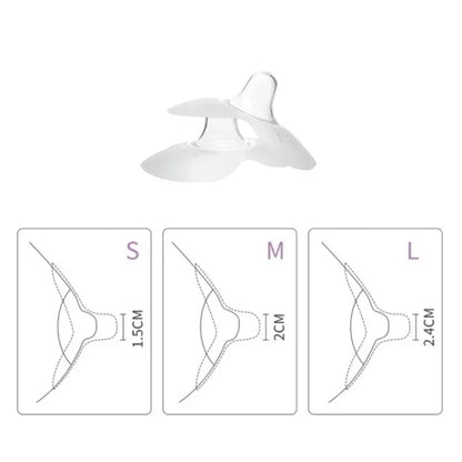 Protège-mamelons silicone allaitement – Lot de 2, doux & sécurisés, tailles S/M/L
