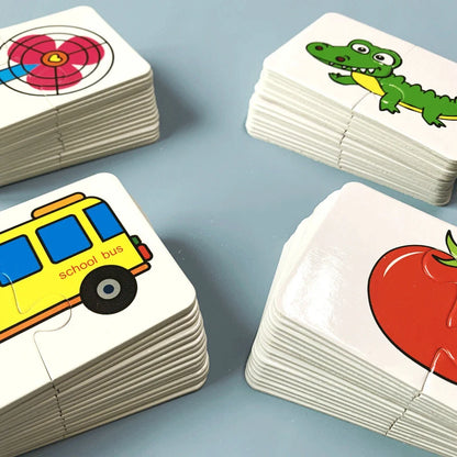 Cartes Montessori Bébé | Cartes Contrastées & Éveil | Puzzle Éducatif 0-3 Ans