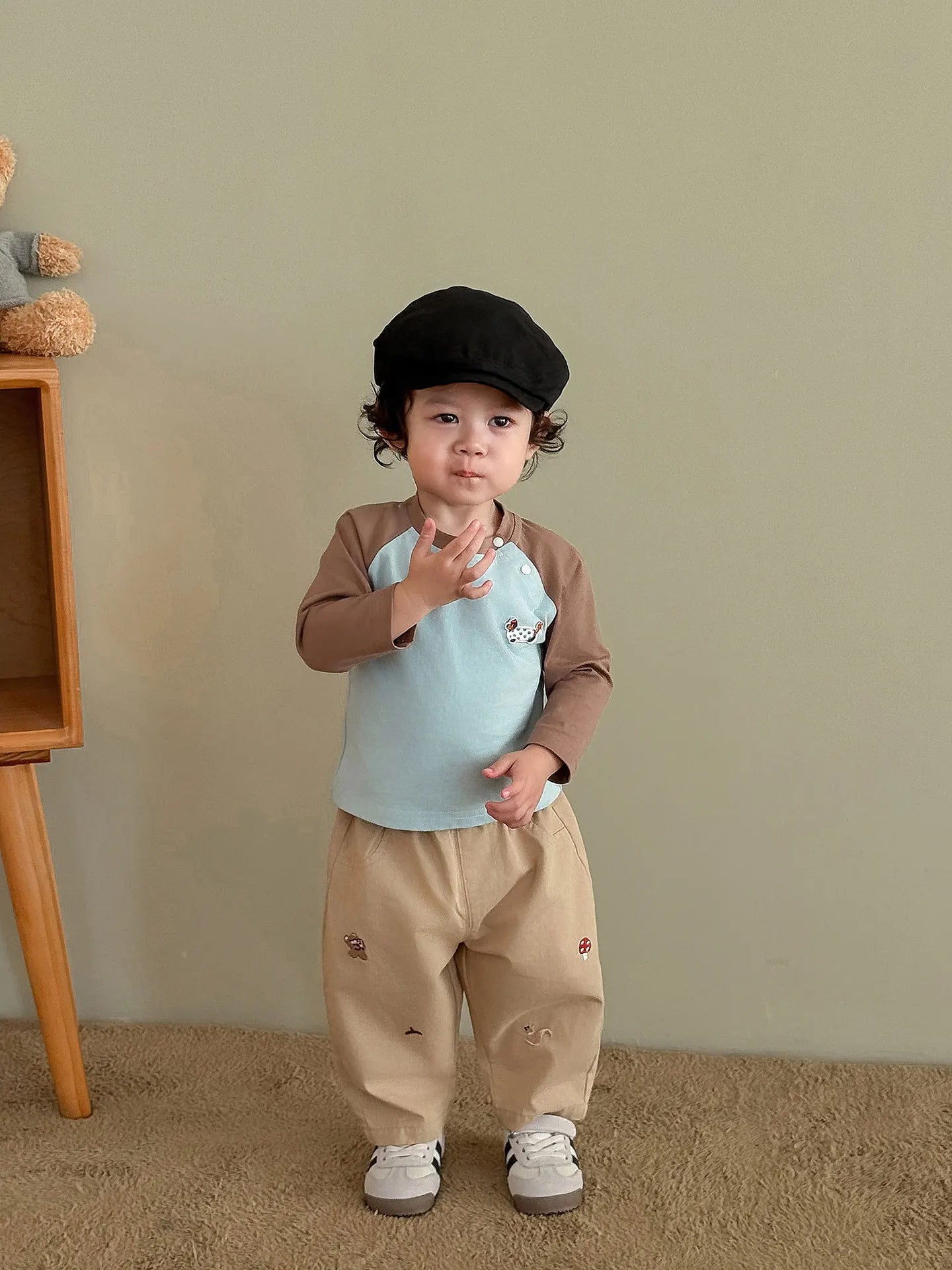 Pantalon Bébé Garçon | Jean Rayé Ample | Sarouel Coton | 1 Mois – 7 Ans