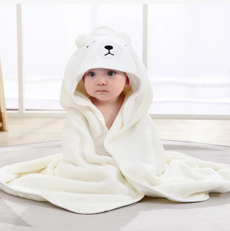 Cape de Bain Bébé Animaux | Serviette Capuche Douce | Garçon & Fille | 0-3 Ans