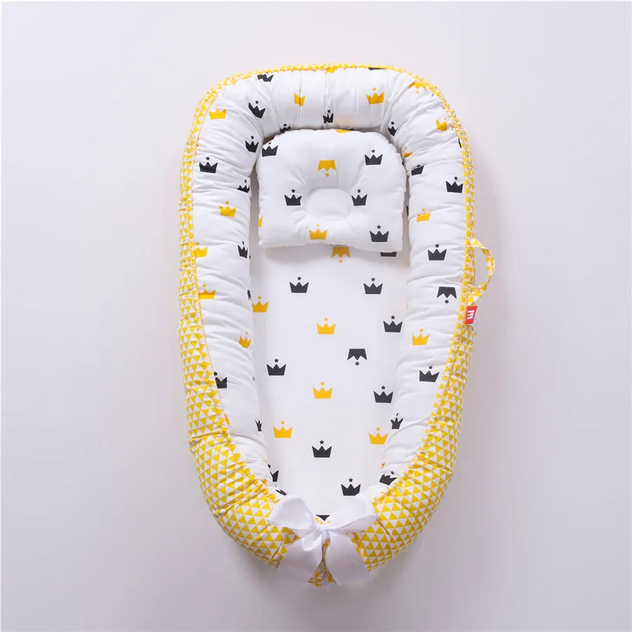 Nid Bébé Réducteur de Lit | Cocon Nouveau-Né Respirant | Coton Portable Réglable