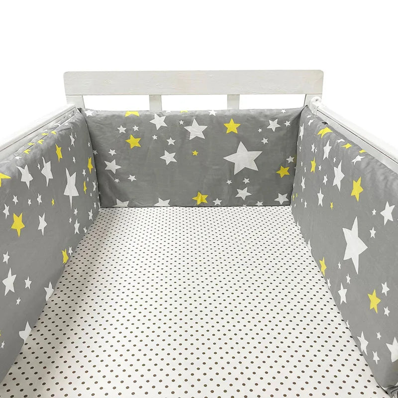 Tour de Lit Bébé Coton | Pare-Choc Respirant 200cm | 24 Couleurs | 0-36 mois
