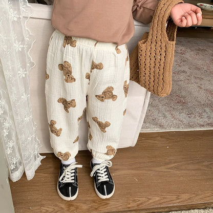Sarouel Bébé Imprimé | Fille & Garçon | Pantalon Ample Été | 0-3 Ans
