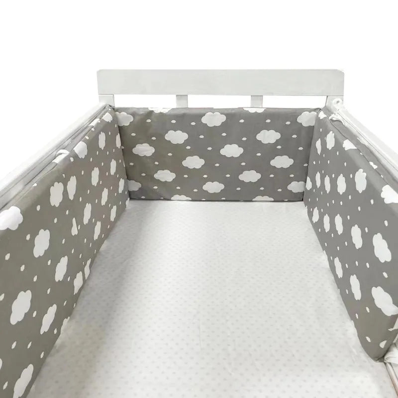 Tour de Lit Bébé Coton | Pare-Choc Respirant 200cm | 24 Couleurs | 0-36 mois
