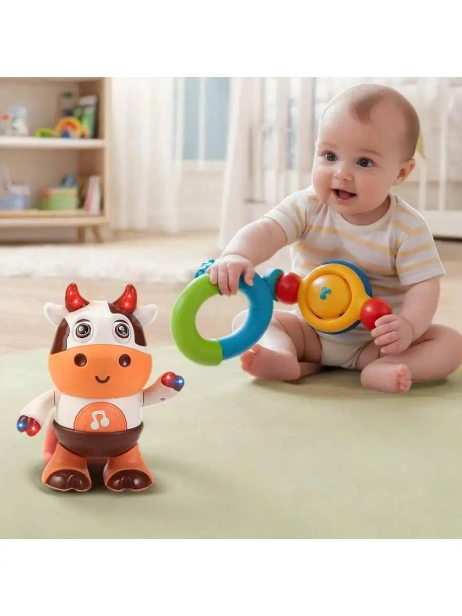 Peluche Vache Dansante Bébé | Qui Danse et Chante | Jouet Musical Interactif